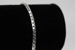 Sterling Silver Box Chain 2.4mm Genuine Solid 925 Italy Classic New Bracelet 8" inch
