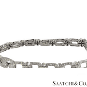18k (750) White Gold Natural Round 248 Diamond Bracelet