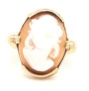 10kt Yellow gold Cameo ring