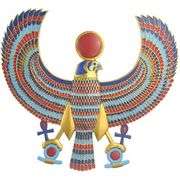 15 Inch Full Color Horus Egyptian Wall Plaque Sculpture