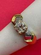 CERTIFIED PLATINUM AND 18K GOLD DIAMOND ENGAGEMENT RING