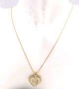 14kt Yellow gold 0.75ctw diamond heart shaped pendant on chain