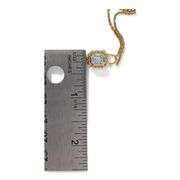 18k (750) Yello gola Lock Shape Pendant with Natural Diamond Illusion setting