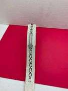 CERTIFIED BRAND NEW 14K GOLD AND DIAMOND SLIDING CLOVER BRACELET