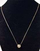 Radiant 14K Yellow Gold Diamond Pendant Necklace