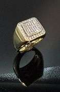 Men's 14 Kt Gold Plate 5.75 Cttw. Lab Simulated Diamond Ring