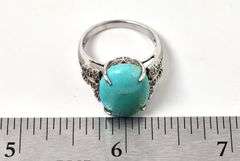 Blue Sapphire Gemstone Ring in Sterling Silver