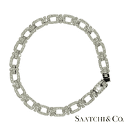 18k (750) White Gold Natural Round 248 Diamond Bracelet