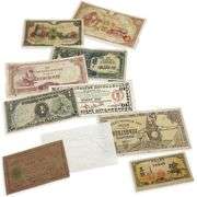 10 Rare WWII  Banknote Collection with COA