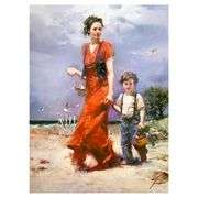 At the Beach by Pino (1939-2010)