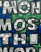 Spectacular one-of-a-kind mixed media on canvas by Chad Fandel