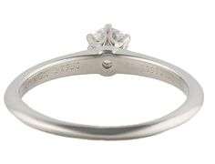 Tiffany & Co. 0.31ct Round Diamond Solitaire Engagement Ring in Platinum W/Papers