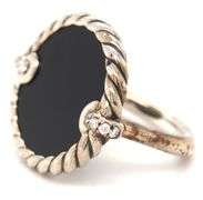 David Yurman Elements black onyx and diamond ring