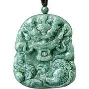 Grade A Natural Jade Dragon Pendant