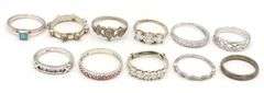 Group lot of Vintage 925 sterling silver rings