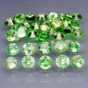 Ravishing 2.84ct apple green Tsavorite Garnet set!