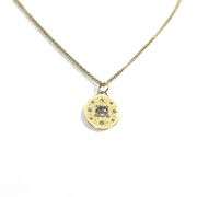GIA Certified 14k (585) Yellow Gold Natural Diamond Necklace