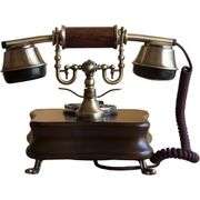 Functional Vintage 1921 Wood Rotary Phone