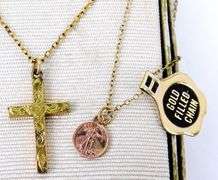 4 Vintage Gold Filled Pendants/Necklaces