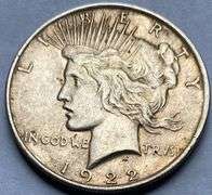 1922 BU Peace Dollar