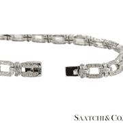 18k (750) White Gold Natural Round 248 Diamond Bracelet