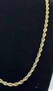 10K Yellow Gold Rope Chain