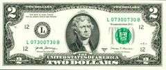 Superb Crisp 2017A $2 Fancy Repeater Note San Francisco 07300730!