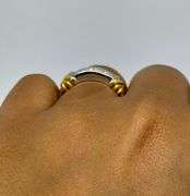 18K Two Tone Gold Princess Cut Diamond Ring