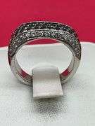 certified 14k white gold diamond ring / band