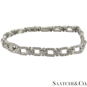 18k (750) White Gold Natural Round 248 Diamond Bracelet