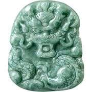 Grade A Natural Jade Dragon Pendant