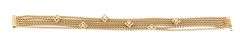 David Yurman 0.30ctw Six Row Multi Box Chain Quatrefoil Bracelet in 18K