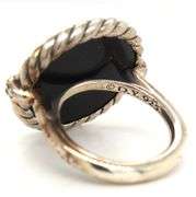 David Yurman Elements black onyx and diamond ring
