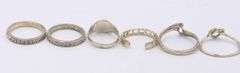Vintage 925 Sterling Silver Group Lot of Rings