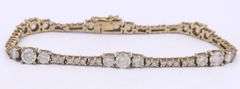 925 Sterling silver cubic zirconia link tennis bracelet