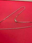 14K WHITE GOLD NECKLACE WITH DIAMOND PENDANT