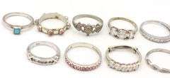 Group lot of Vintage 925 sterling silver rings