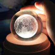 3D Crystal Rotating Moon Ball Music Box