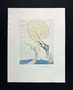 Rare Salvador Dali Hand Signed Etching with Hand-Coloring