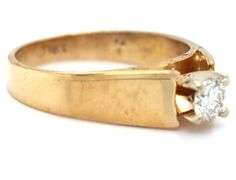 18kt Yellow gold 0.25ct RBC diamond engagement ring