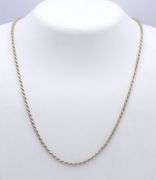 Italian 925 sterling silver rope chain necklace