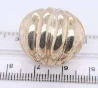 Vintage 95 Sterling Silver Signed Dome Earrings