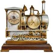 Industrial Steampunk Locomotive Table Clock
