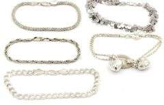 Group lot of 7 Vintage 925 sterling silver bracelets