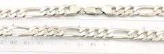 Heavy Vintage Italian 925 sterling silver Figaro chain necklace