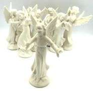 Vintage Karl Heinz Klette 8 porcelain Angel musicians crown over D christmas holidy