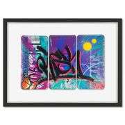 License Plate Triptych by RISK