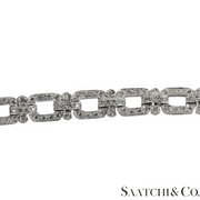 18k (750) White Gold Natural Round 248 Diamond Bracelet