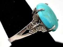 Blue Sapphire Gemstone Ring in Sterling Silver
