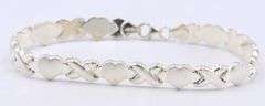 925 Sterling silver XO link bracelet